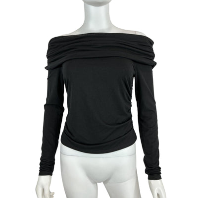 Reformation Chic Black Florentina Knit Top Size S