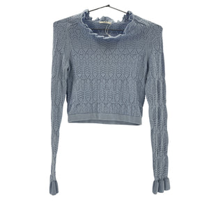 Tularosa Pointelle Blue Lana Sweater Size XS