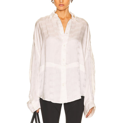 Balenciaga Jacquard Off White Bb Licensing Shirt Size 1