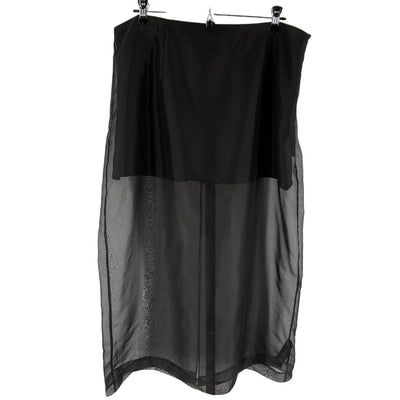 Frame Sheer Black Silk Organza Skirt Size 14