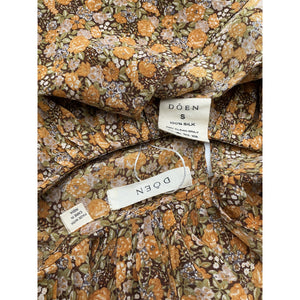 Dôen Orange Silk Mini Dress Size S