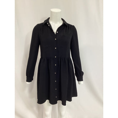 Sézane 'Leana' Black Long Sleeve Collared Dress Size 36