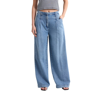 Rag & Bone Relaxed Blue Audra Pleated Pants Size 24