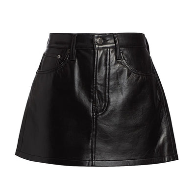 Agolde Sleek Black Liv Mini Skirt Size 24