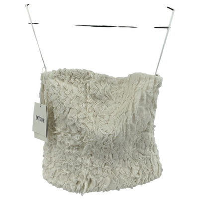 Interior Textured Ecru Sonja Tube Top Size S NWT