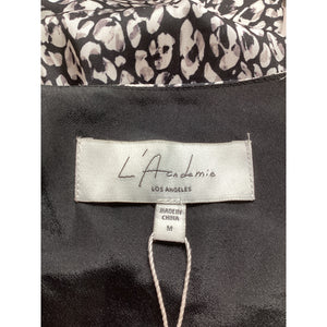 L'Academie 'The Joyce' Black Charmeuse Belted Mini Dress Size M - NWT