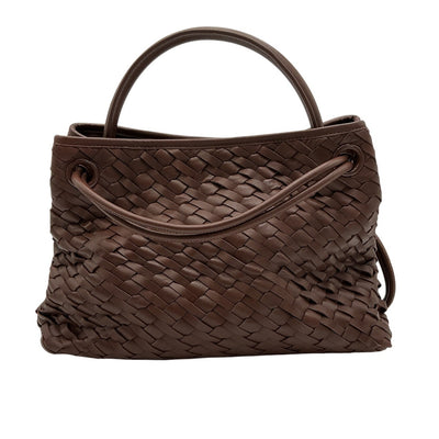 Walter Baker Woven Brown Hazel Top Handle Bag