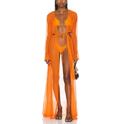Bananhot Sheer Orange Scarlett Dress Size M / L