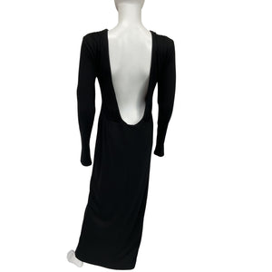 House Of Harlow 1960 Ribbed Black Rahdi Maxi Size L Dress