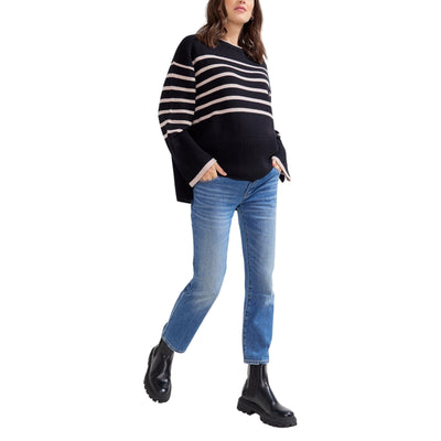 Hatch Classic Blue Over-The-Bump Straight Maternity Denim Jeans Size 27