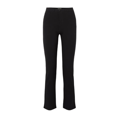 L'Agence Stretch-Jersey High-Rise Straight-Leg Black Dean Denim Jeans Size 32