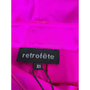 Retrofête Satin Neon Pink Riri Shorts Size XS NWT