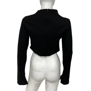 Nicholas Ruched Black Fleur Top Size Us 8