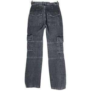 Frame High Rise Black Utility Cargo Denim Jeans Size 24
