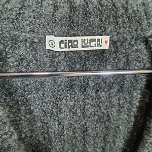 Ciao Lucia Cozy Charcoal Donni Size S Cardigan