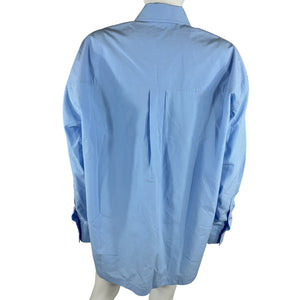 Alexander Wang Oversized Blue Chambray Button Down Shirt Size XS