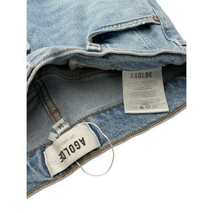 Agolde Classic Blue Riley High Rise Straight Crop Denim Jeans Size 24
