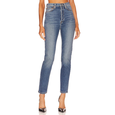 Re/Done Vintage Inspired Blue 90's Originals Ultra High Rise Skinny Denim Jeans Size 29