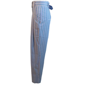 Veronica Beard Striped Blue Maliyah Wide Leg Pants Size 0