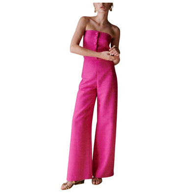 Sézane Strapless Fuchsia Andreine Top Size 42