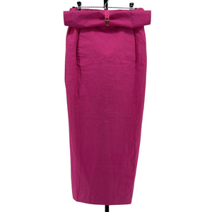 Jacquemus Layered Linen Maxi Pink Terra Skirt Size 40 FR / US 8 NWT