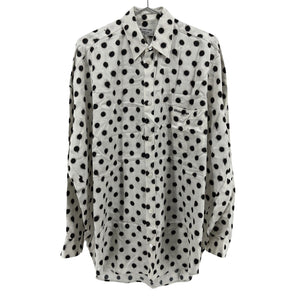 Balenciaga Polka Dot White Cocoon Shirt Size 40 EU / 8 US