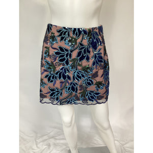 Elliatt 'Josie' Bllack Sequin Embllished  Velvet Flower Skirt Size S - NWT
