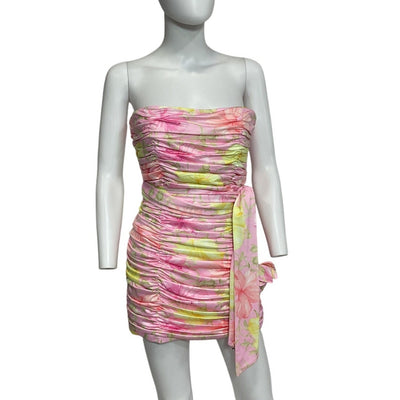 Loveshackfancy Ruched Light Berry Tea Nerra Dress Size 4