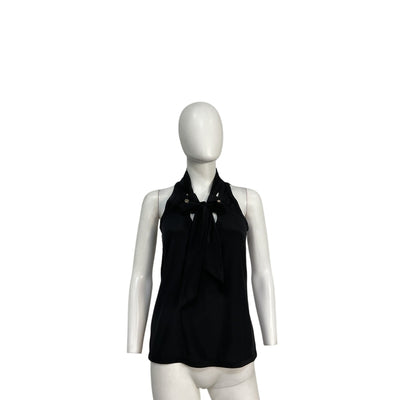 Gucci Black Silk Halterneck Top Size 38