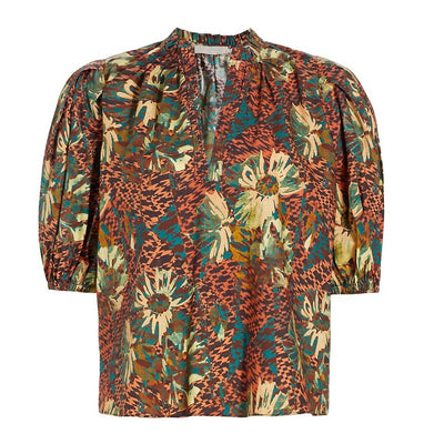 Ulla Johnson Printed Multicolor Tillie Floral Top Size 0