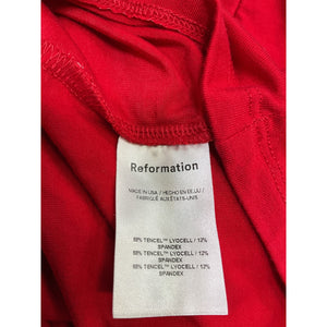 Reformation 'Emerald' Red Tencel Lyocell Knit Top Size XS