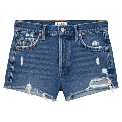 Agolde Distressed Blue Cutoff Shorts Size 27