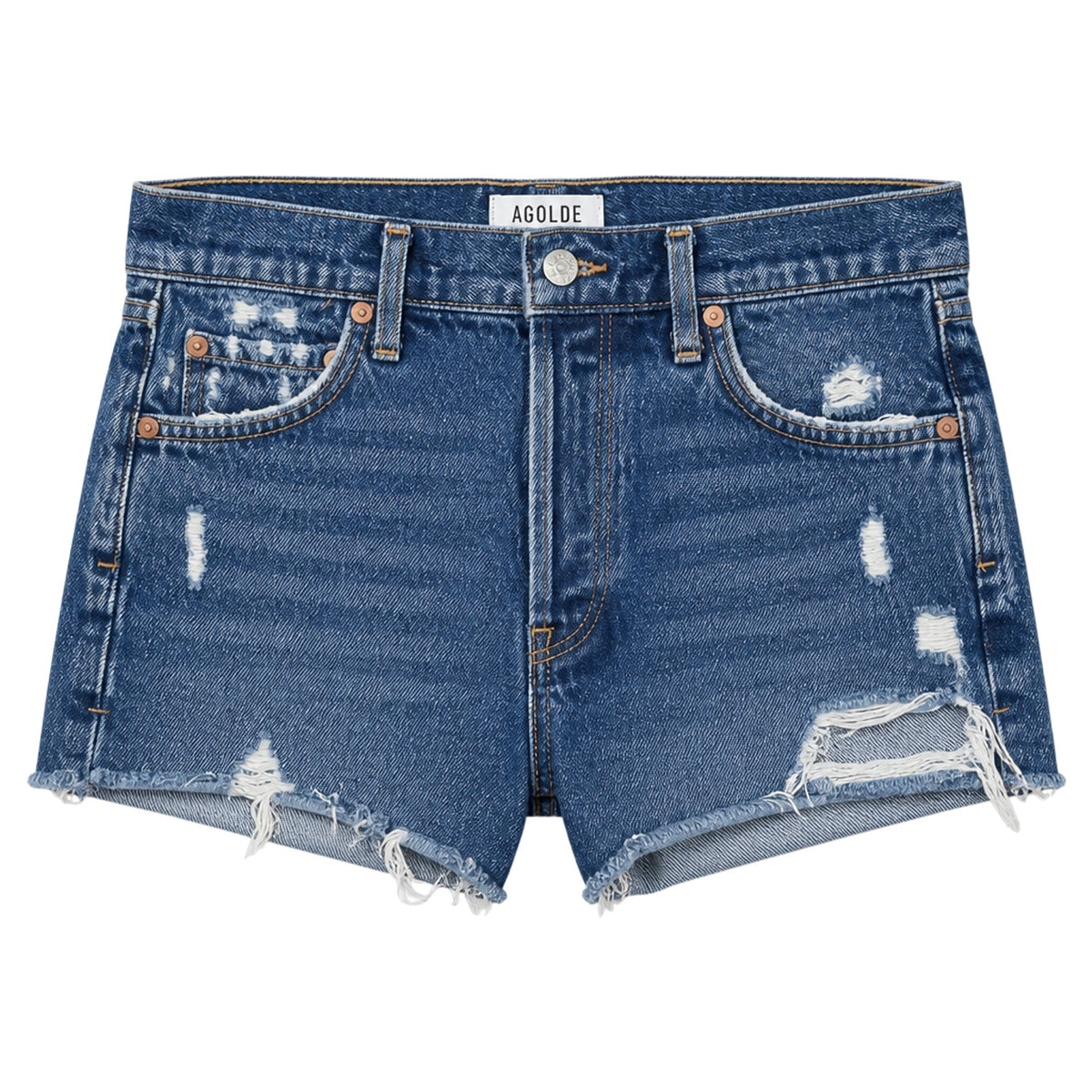 Agolde Distressed Blue Cutoff Shorts Size 27
