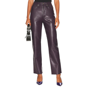 Agolde Recycled Leather Night Shade Pinch Waist Pants Size 24