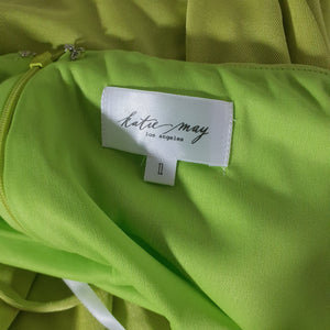 Katie May Cutout Lime Green Sloane Gown Size L