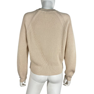 Sézane Ribbed Beige Sami Sweater Size L