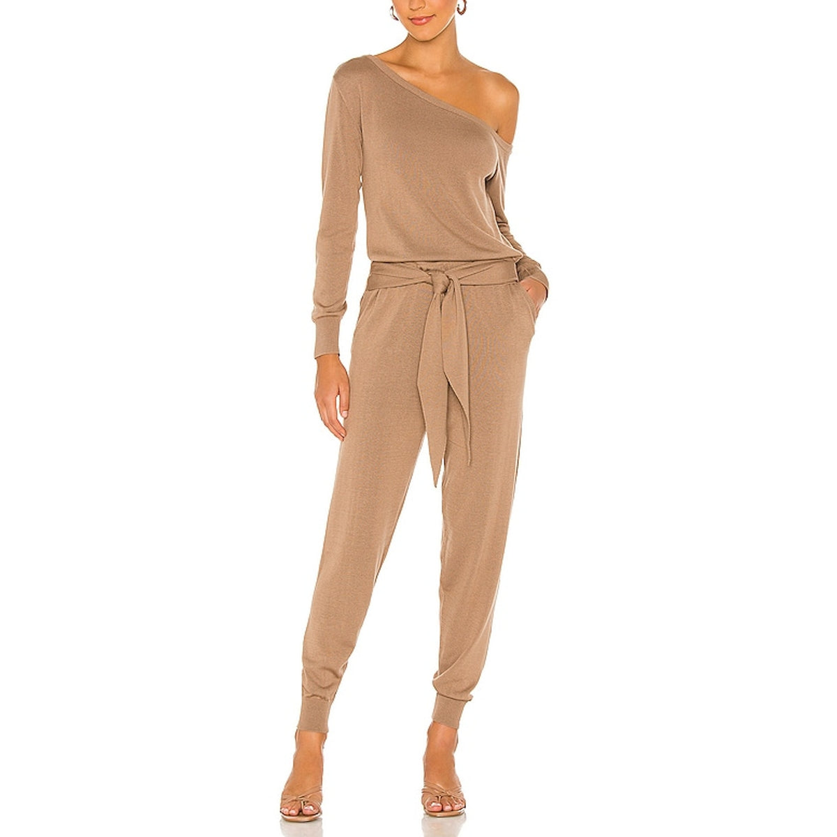 Majorelle 'Charlotte' Tan Cotton Jumpsuit Size M