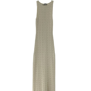 L'Academie Elegant Beige Amary Maxi Dress Size S