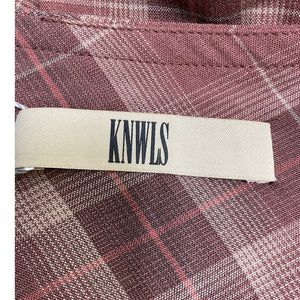 Knwls Tailored Brown Plaid Flare Pants Size 8
