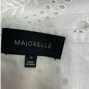 Majorelle Embroidered White Lizzy Mini Dress Size XS