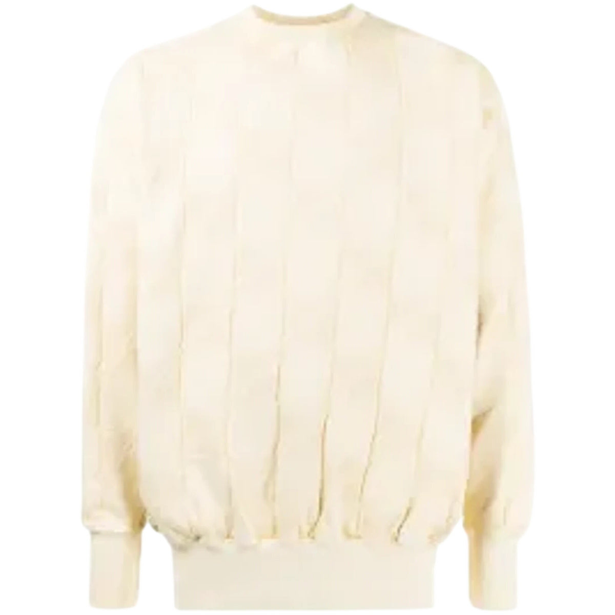 We11done Quilted Yellow Jacquard Size XS Cotton Sweatshirt