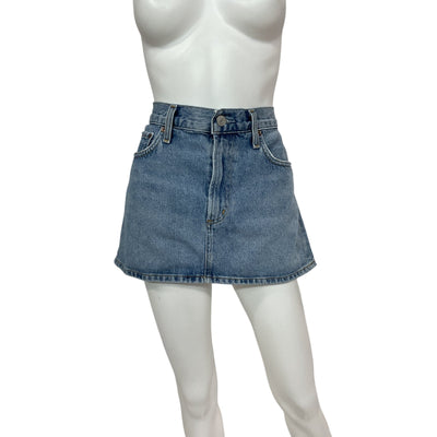Agolde Classic Blue Alek Miniskirt Size 28