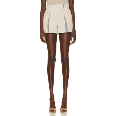 Helmut Lang Utilitarian Beige Zip Shorts Size S