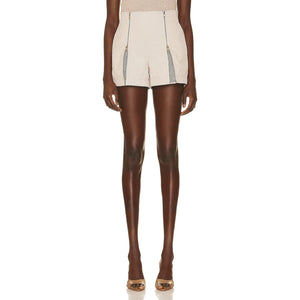 Helmut Lang Utilitarian Beige Zip Shorts Size S