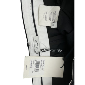St. Agni Refined Black Tailored Pleat Pants Size XS