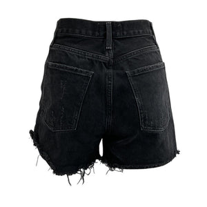 Agolde Distressed Black Dee Shorts Size 24