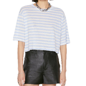 Frame Boxy Multicolor Linen Crop Top Size XS