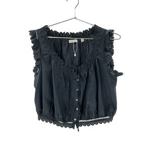 Dôen 'Traveler' Black Cotton Top Size S