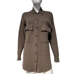 Autumn Cashmere Cozy Brown Cardigan Sweater Size XS