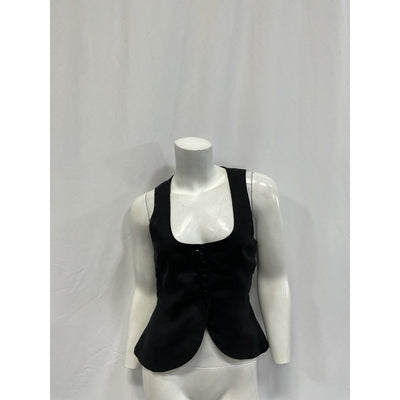 Faithfull The Brand 'Stanze' Black Linen Vest Size XS